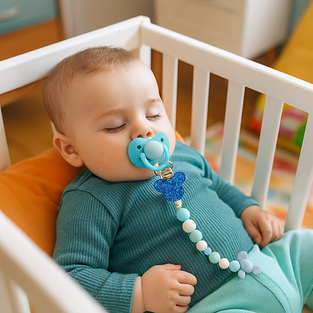 attache tetine bebe dors profondement