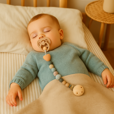 attache tetine bouboule bebe dors profondement