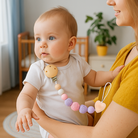 attache tetine bouboule bebe et maman