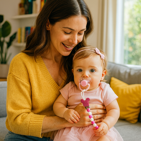 attache tetine maman et bebe douce