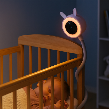 camera bebe arc en ciel babyphone pratique rebord