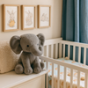 peluche mignonne gris decoration chambre