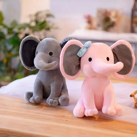 peluche mignonne rose et gris