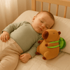 Peluche capybara bebe dors avec peluche