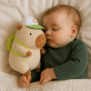 peluche capybara bebe endormi