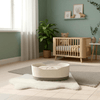 couffin bebe beige et gris decoration