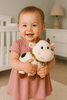 peluche vache et bebe sourire
