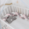 Tresse de lit rose gris blanc berceau ciel