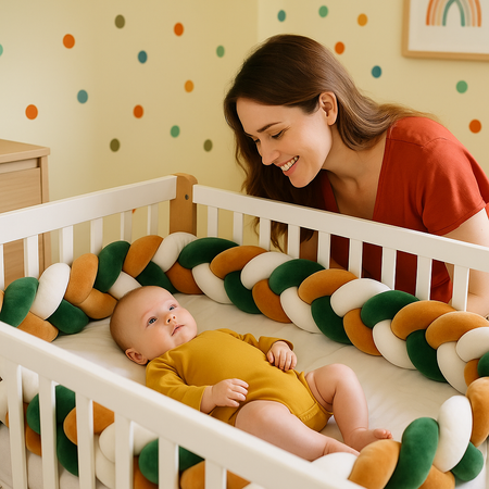 tresse de lit bebe maman surveille bebe