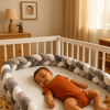 tresse de lit blanc gris noir bebe dors