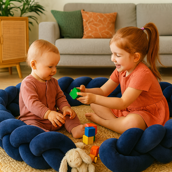 tresse de lit bleu nuit decoration salon