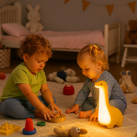 veilleuse bébé dinosaure enfants joue ensemble