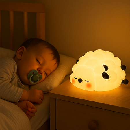 veilleuse bebe mouton dors profondement